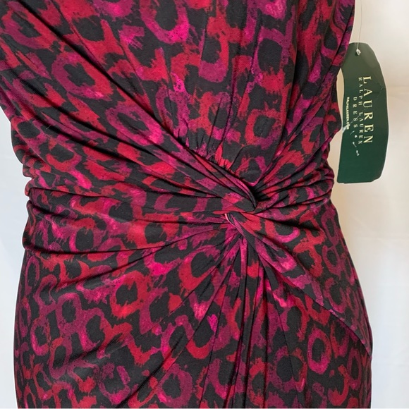 Lauren by Ralph Lauren red black dress size 8 New With Tag - Picture 6 of 6